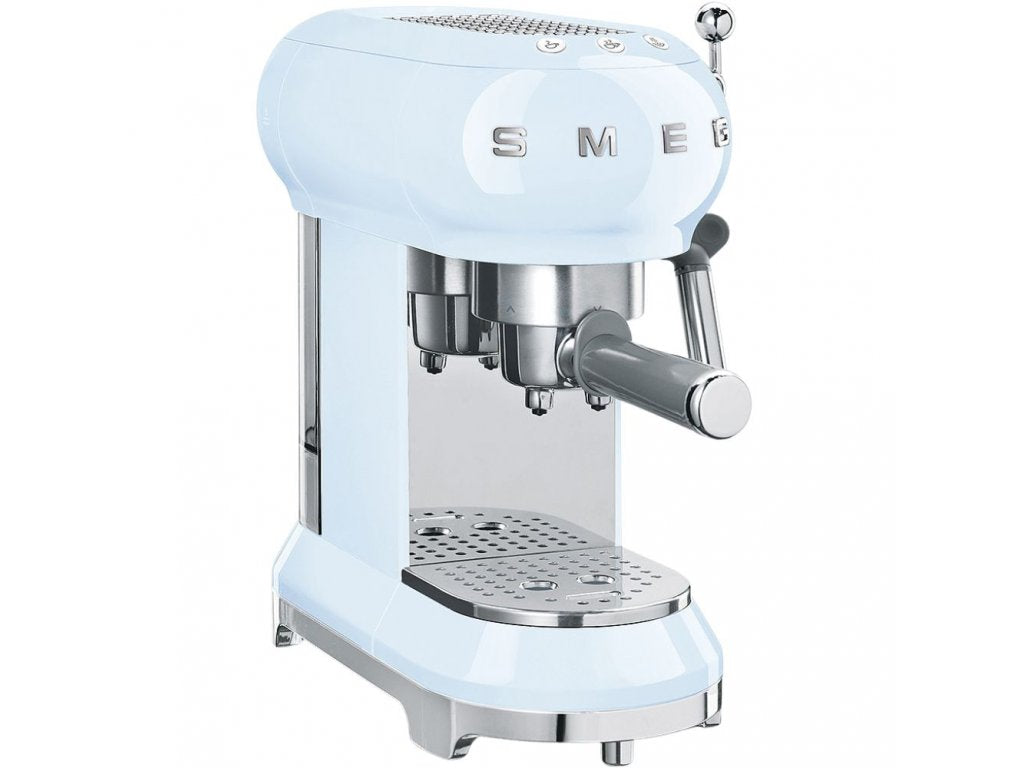 Smeg Espresso Coffee Machine Color Azul Pastel