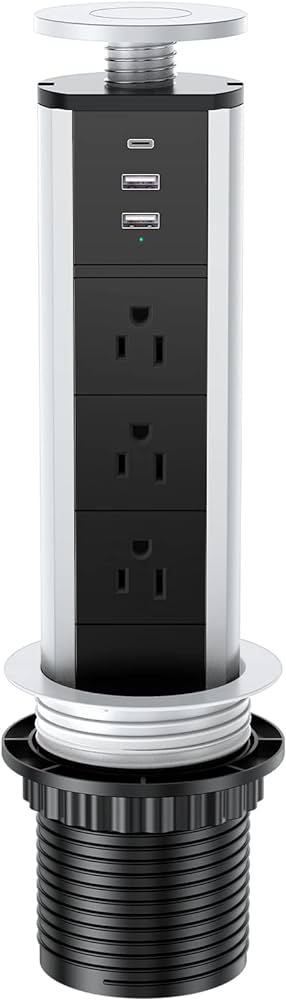 Toma extraíble cargador con USB C y 4 salidas