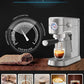 Gevi Máquina de café espresso profesional compacta de 20 bares con espumador de leche/varita de vapor para expreso, café con leche y capuchino, acero inoxidable, tanque de agua extraíble de 35 onzas